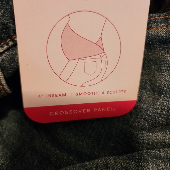 Isabel Maternity denim shorts pre pregnancy size 14/32 crossover panel denim - Picture 5 of 7